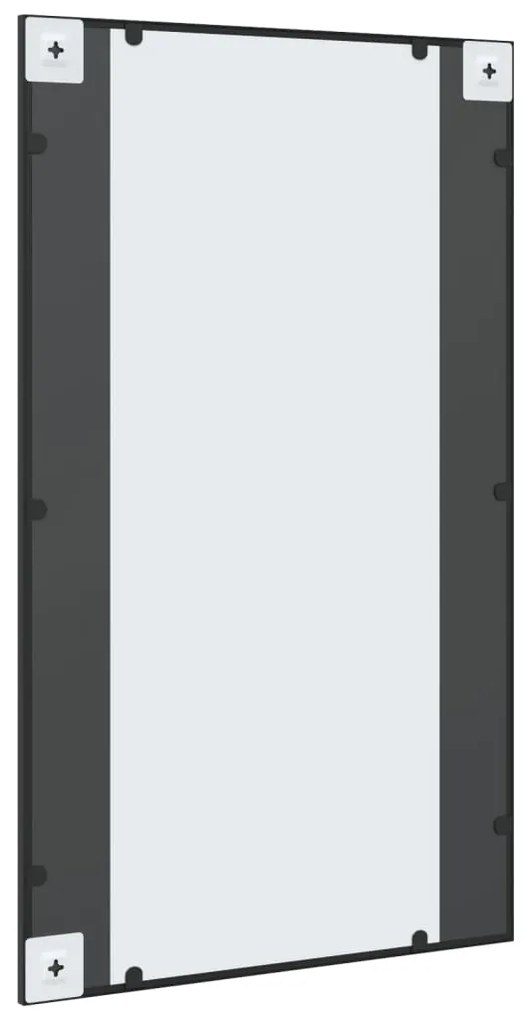 Espelho de parede retangular 60x100 cm ferro preto