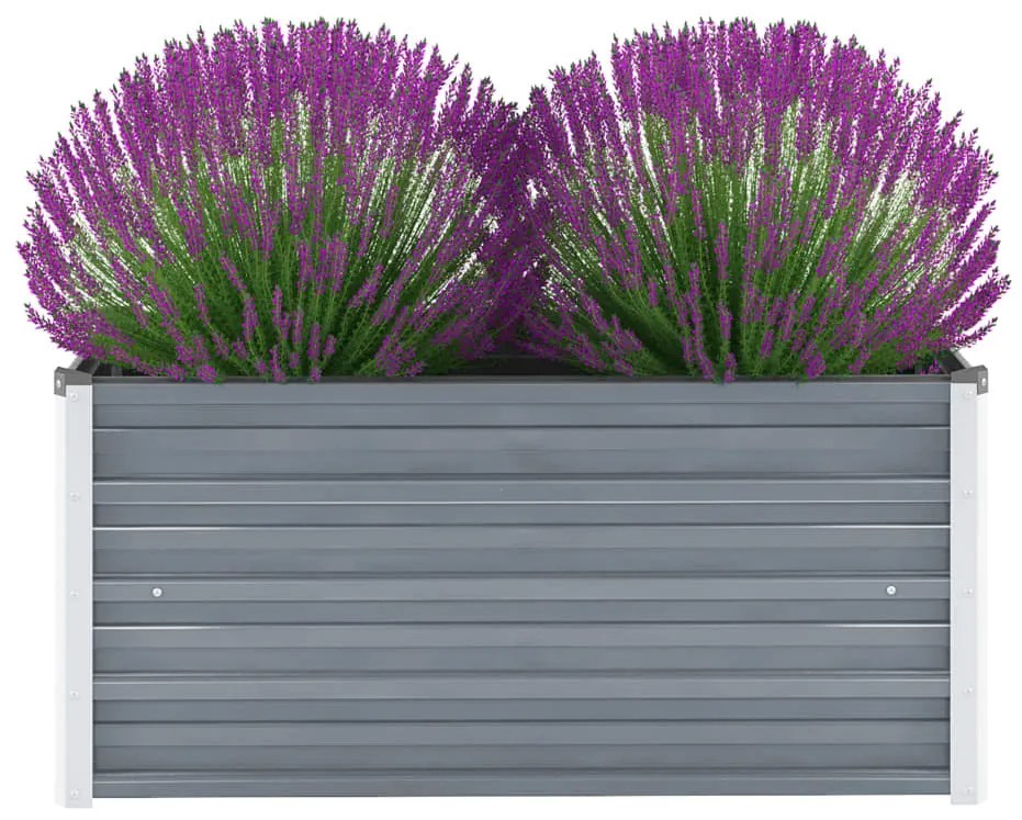 vidaXL Canteiro elevado de jardim aço galvanizado 100x40x45cm cinzento