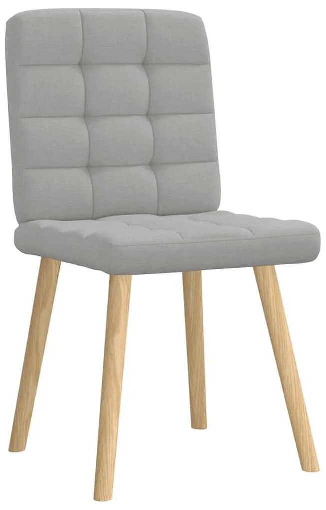 Cadeiras de jantar 4 pcs tecido cinza nuvem