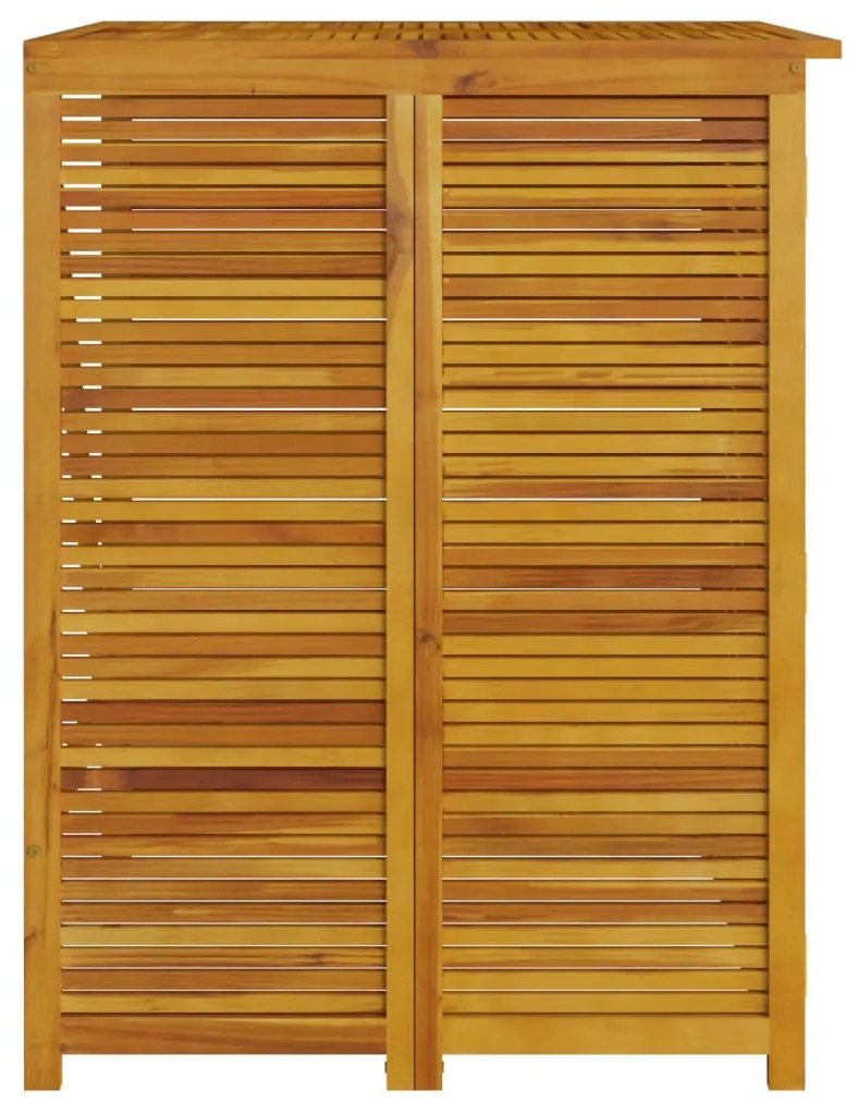 Abrigo triplo p/ caixote do lixo 210x89x117 cm acácia maciça