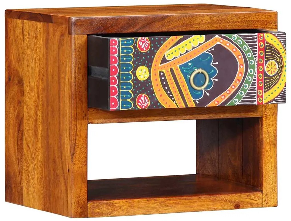 Cabinetes de Cabeceira vidaXL 2 pcs 40x35x35 cm Madeira Sólida de Acác