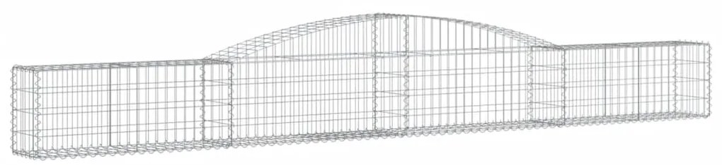 Cestos gabião arqueados 2 pcs 400x30x40/60 cm ferro galvanizado