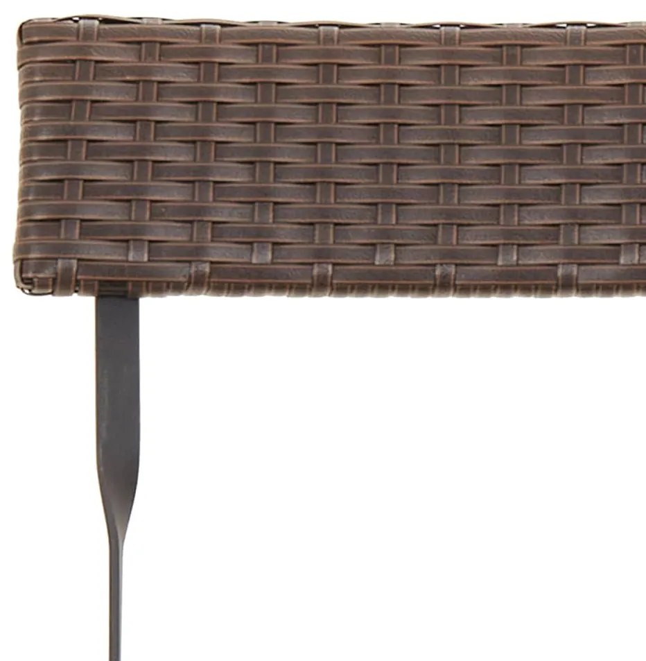 Cadeiras de bistrô dobráveis 2 pcs vime PE e aço castanho