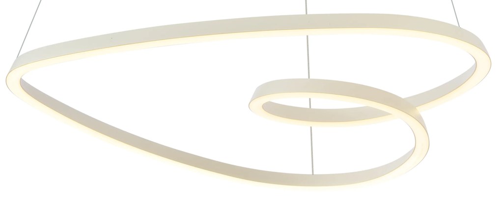 Candeeiro suspenso escandinavo bege 72cm incl. LED regulável em 3 níveis - Circuit Escandinavo