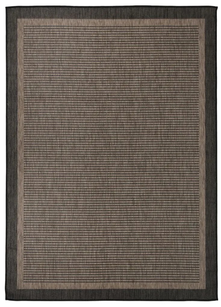 vidaXL Tapete de tecido plano para exterior 200x280 cm castanho-escuro