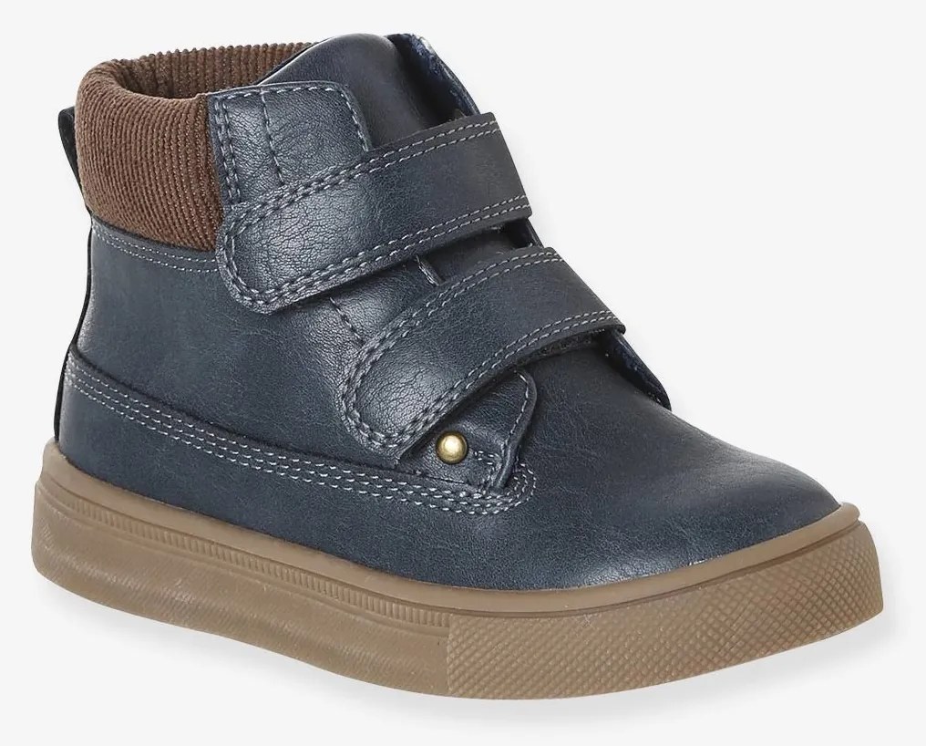 Botas com autoaderentes coleção maternal, para criança  marinho