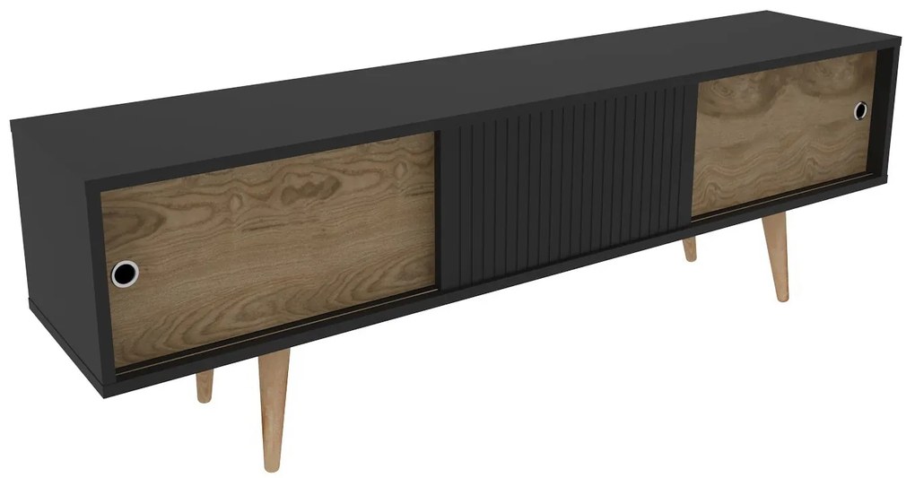 Móvel TV Ecrin – Antracite e Carvalho – 160x45x34,5 cm