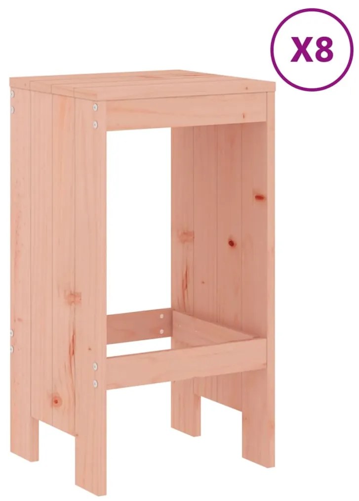 9 pcs conjunto de bar para jardim madeira de douglas maciça