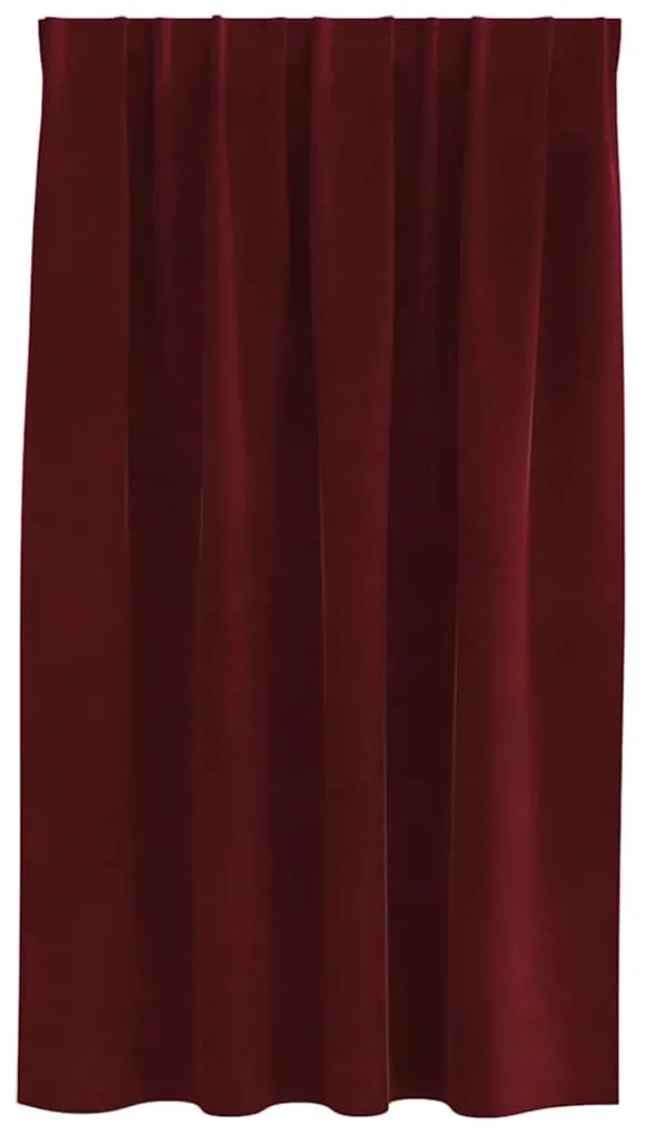 Cortinas Blackout vidaXL com fita superior 2 pcs Bordô Veludo