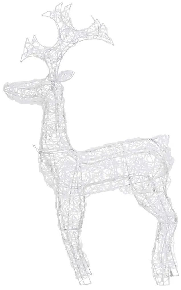 Rena decorativa de Natal 90 luzes LED acrílico 60x16x100 cm