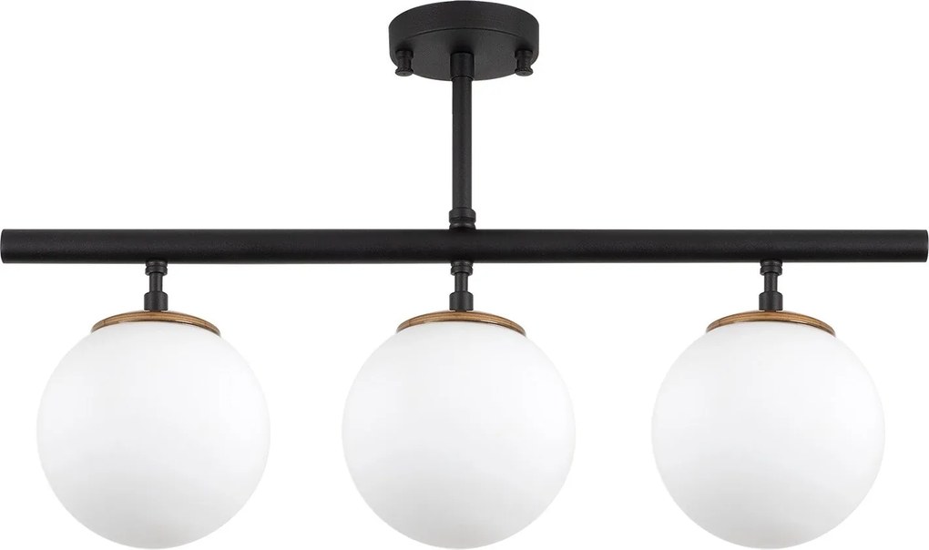 Chandelier Atmaca – Preto e Creme – 60 x 15 cm