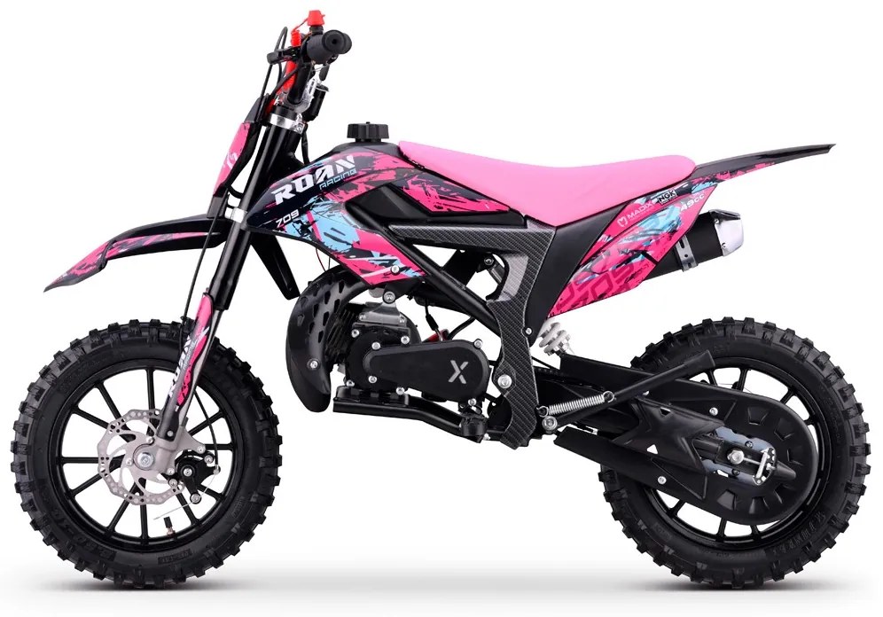 MINI MOTO PARA CRIANÇAS MiniCross Roan 709 gasolina 49cc 4.5CV ROSA