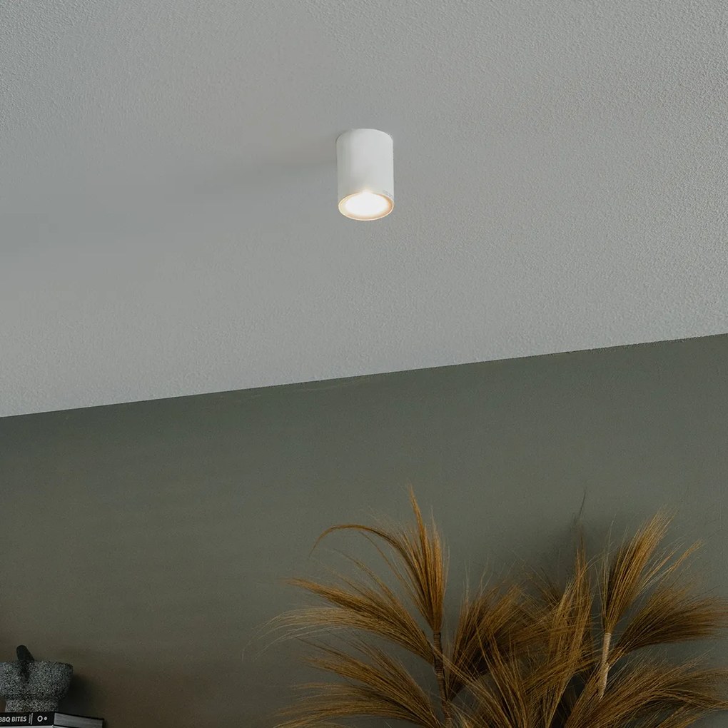 Conjunto de 4 focos de superfície modernos brancos GU10 50mm - Ronda