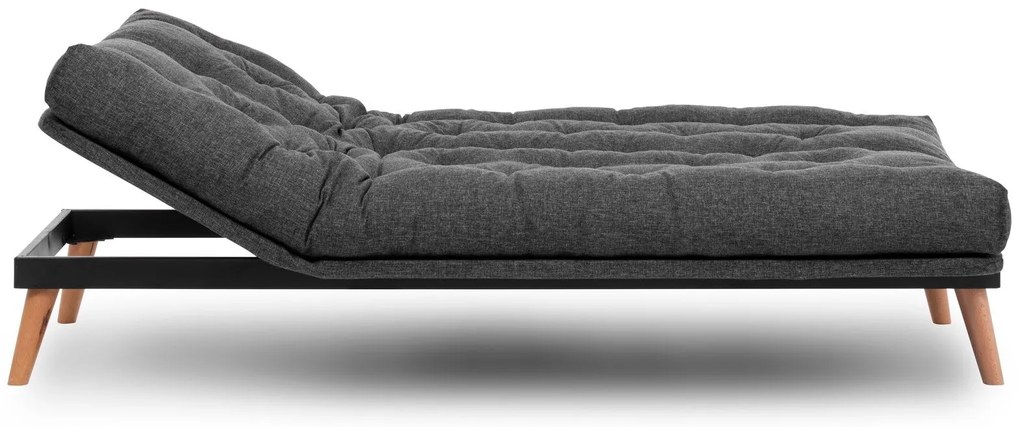 Sofá-cama de 3 Lugares Saki – Cinzento Escuro – 185x92x82 cm