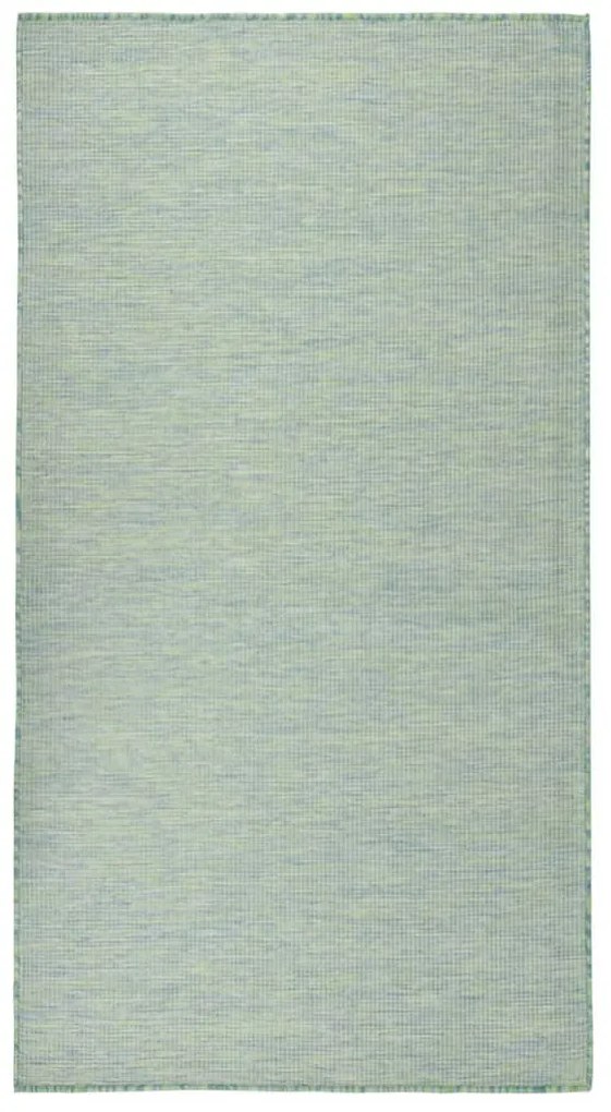 Tapete de tecido plano para exterior 140x200 cm turquesa