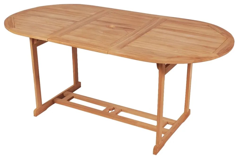 43030 vidaXL Mesa de jardim 180x90x75 cm madeira teca maciça