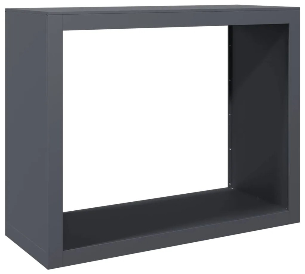 Suporte para lenha 100x40x80 cm aço antracite