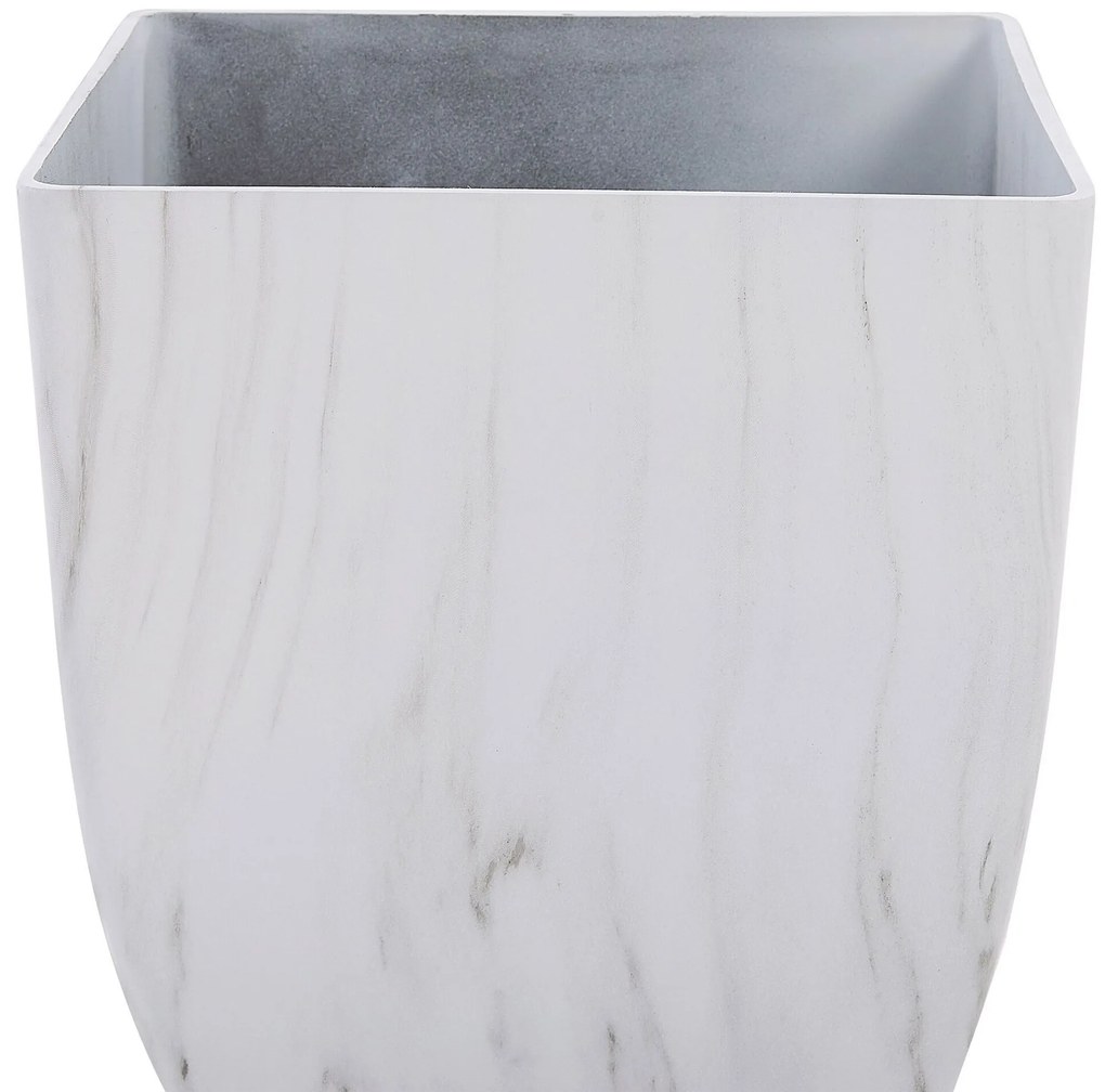 Vaso para plantas efeito de mármore 28 x 28 x 34 cm MIRO Beliani