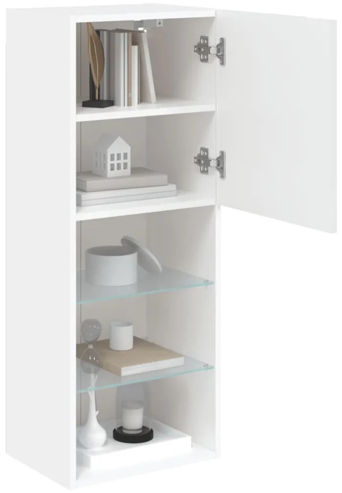 Móvel de TV com luzes LED 40,5x30x102 cm branco