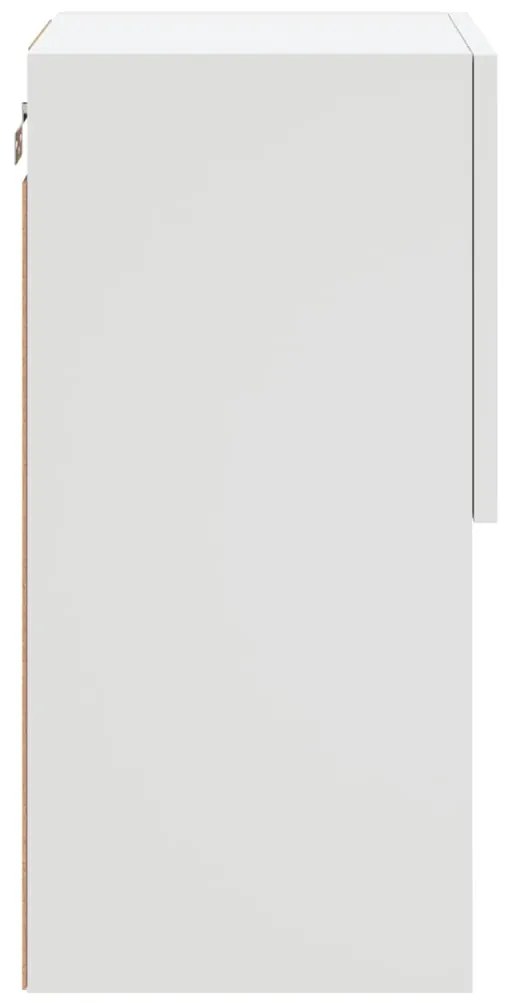 Móvel de TV c/ luzes LED 30,5x30x60 cm branco
