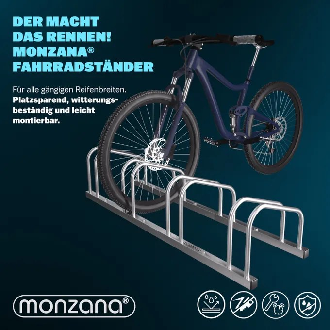 Suporte para bicicletas, 4 unidades, 120 x 32 x 27 cm prateado