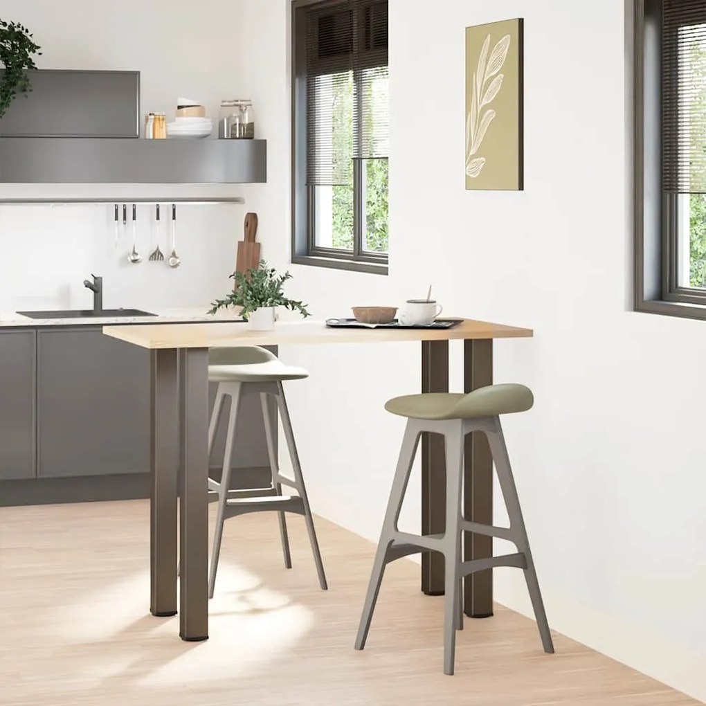 Pés para mesa de bar 4 peças aço natural 110-112 cm aço