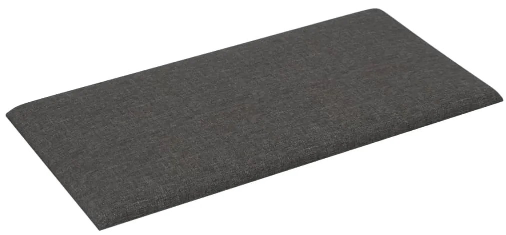 Painel de parede 12 pcs 30x15 cm tecido 0,54 m² cinza-escuro