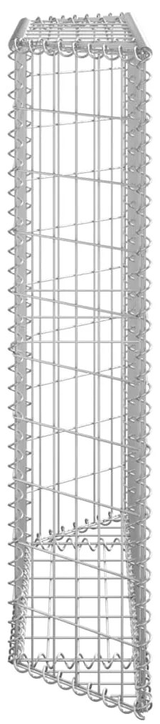 Canteiro elevado/cesto gabião trapézio 100x20x100cm aço galvan.