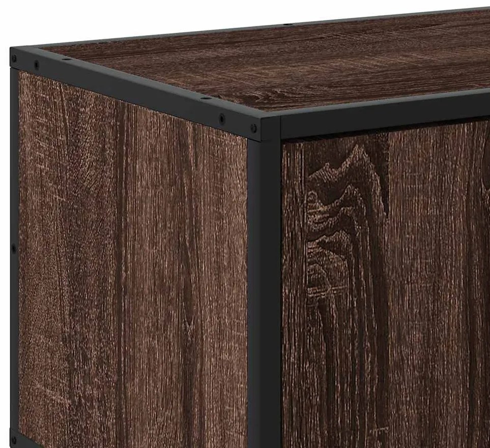 Móvel TV 160x35x41 cm derivados madeira/metal carvalho castanho