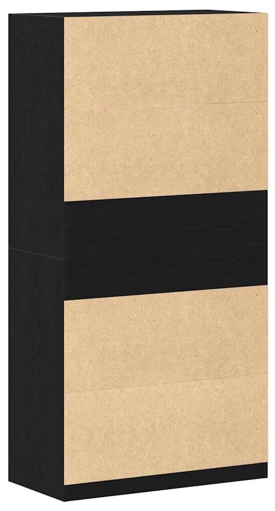 Armário de Carvalho Preto 100 x 50 x 200 cm - Feito de madeira engenhe