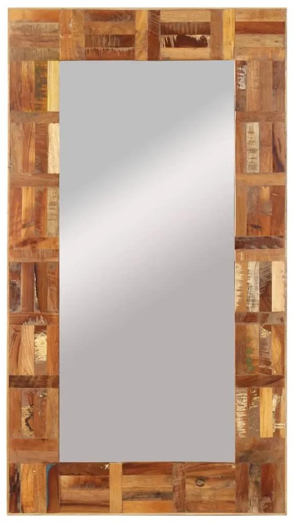 337251 vidaXL Espelho de parede madeira recuperada maciça 60x110 cm