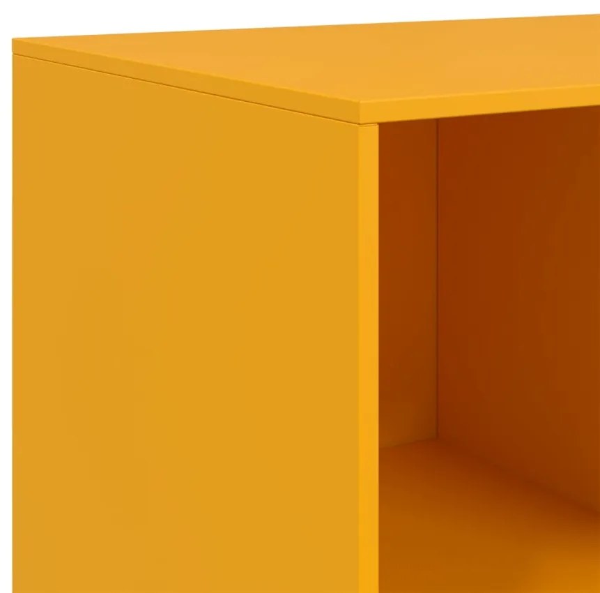 Aparador 99x39x73 cm aço amarelo mostarda
