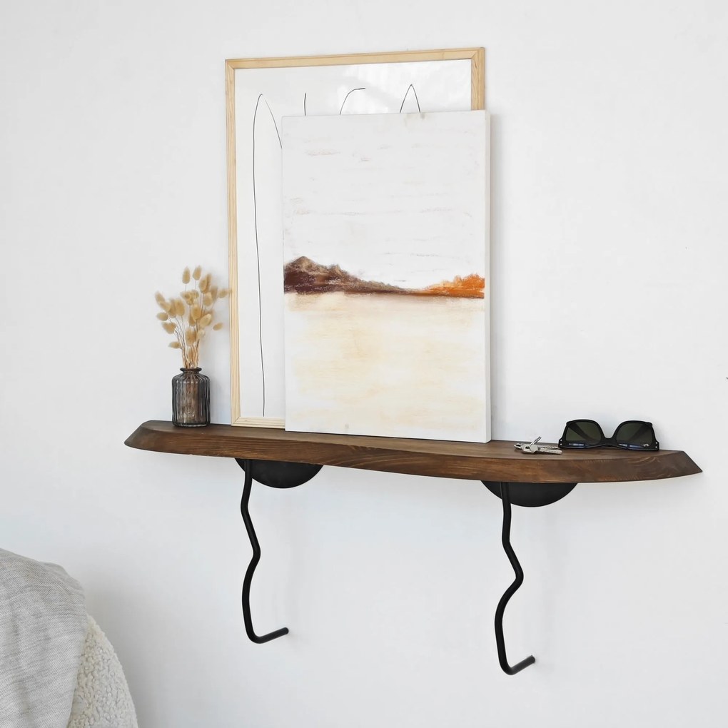 Prateleira de Parede Lierre – Preto Nogueira – 99 cm x 22 cm