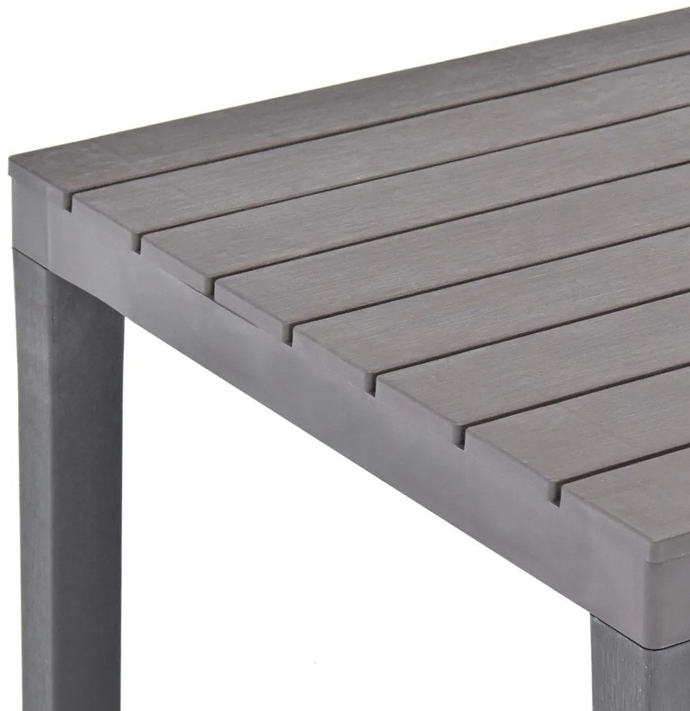 Mesa de jardim 78x78x72 cm plástico mocca