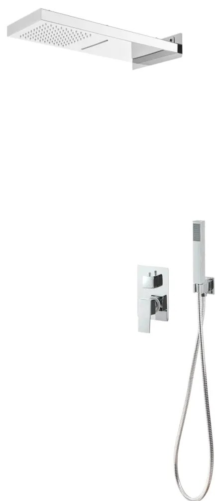 vidaXL Sistema de duche em aço inoxidável 201 prateado