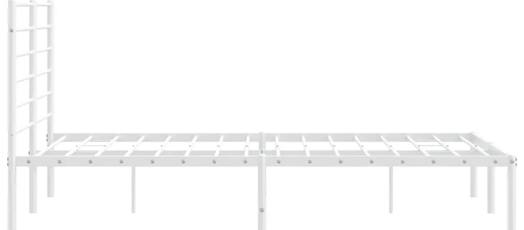 Estrutura de cama com cabeceira 135x190 cm metal branco