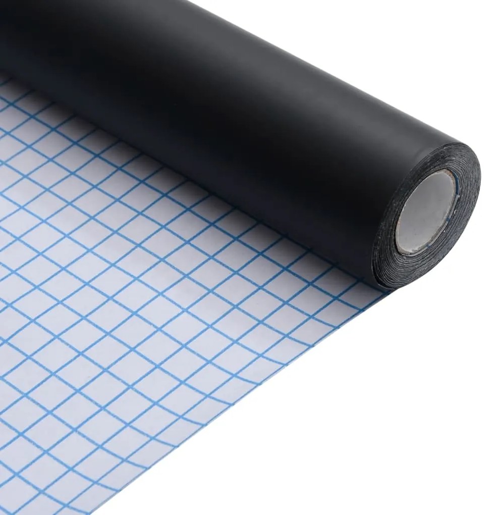 Autocolantes para móveis 90x500 cm PVC preto mate