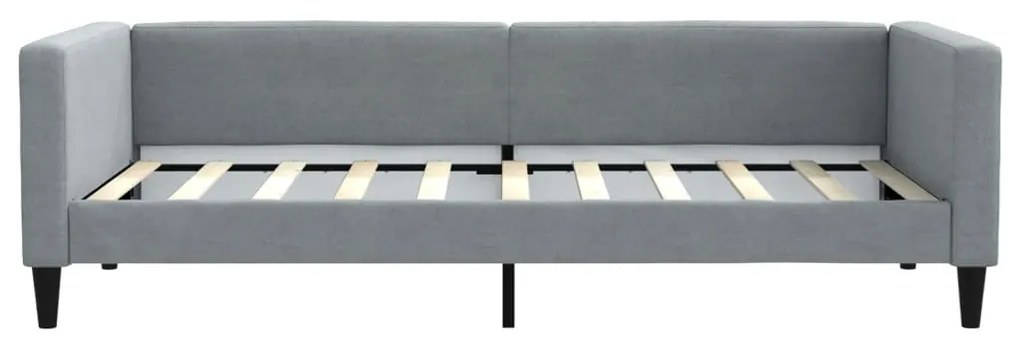 Sofá-cama c/ gavetão e gavetas 90x190 cm tecido cinzento-claro