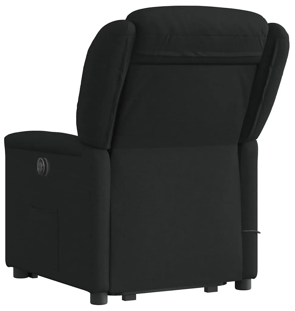 Poltrona de massagens reclinável elevatória tecido preto