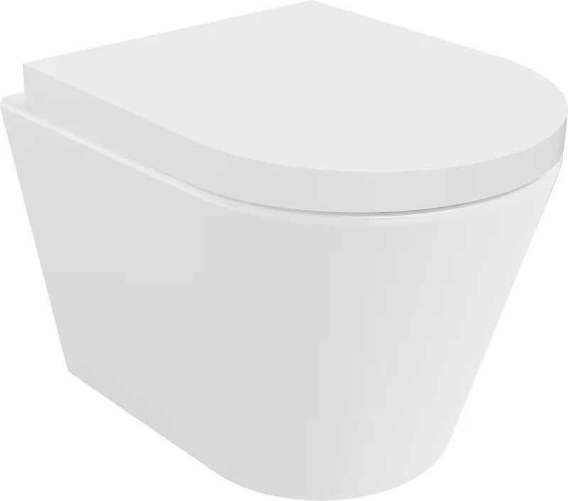 Mexen Rico sanita rimless com assento duroplast, branco brilho - 30720200