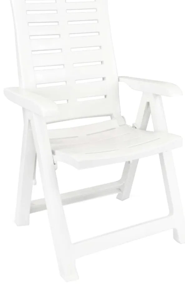 3 pcs conjunto de jantar para jardim polipropileno branco