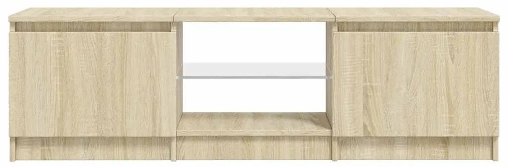 Móvel de TV com luzes LED 140x40x35,5 cm carvalho sonoma