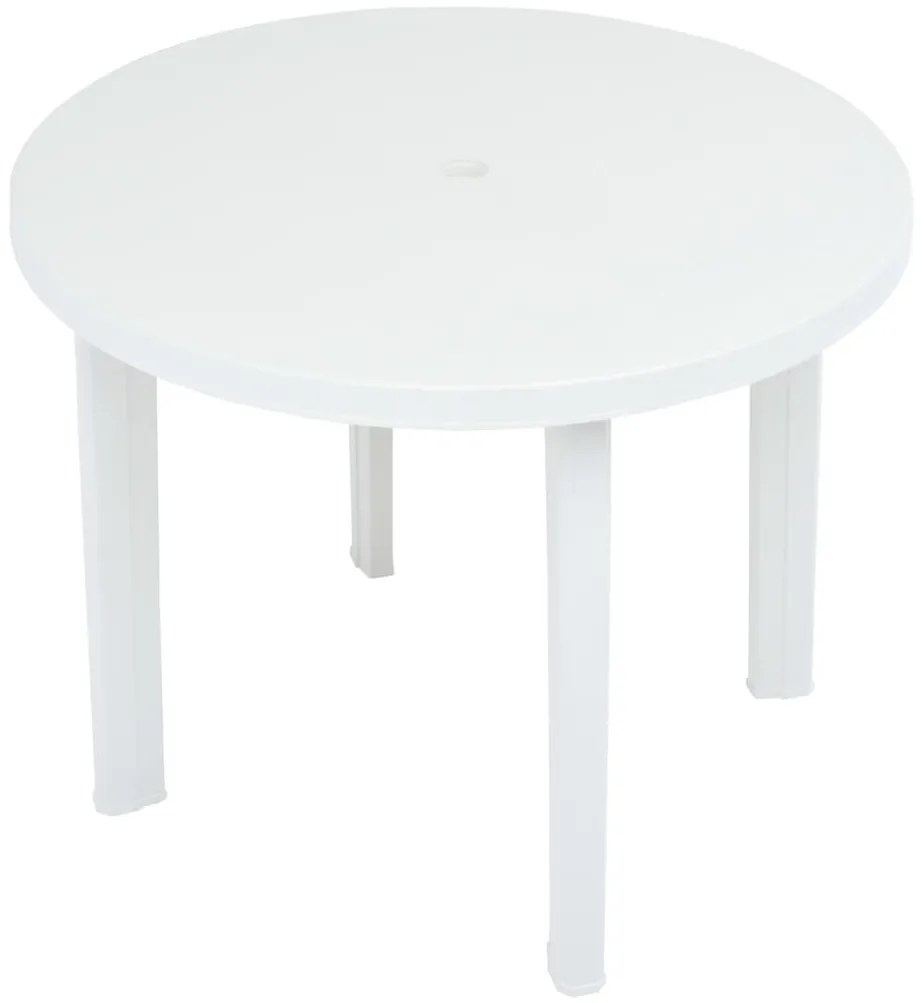 Mesa de jardim 89 cm plástico branco