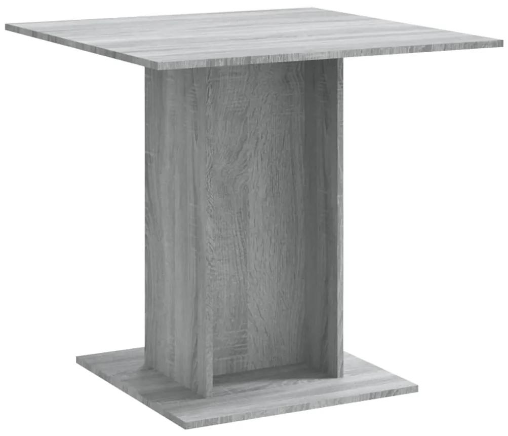 Mesa de jantar 80x80x75 cm derivados de madeira cinzento sonoma