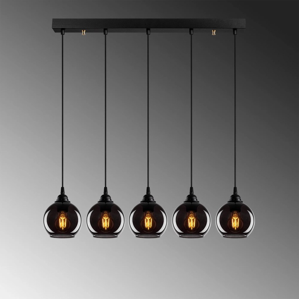 Candeeiro Suspenso Smoked – Fume – 85 x 85 cm
