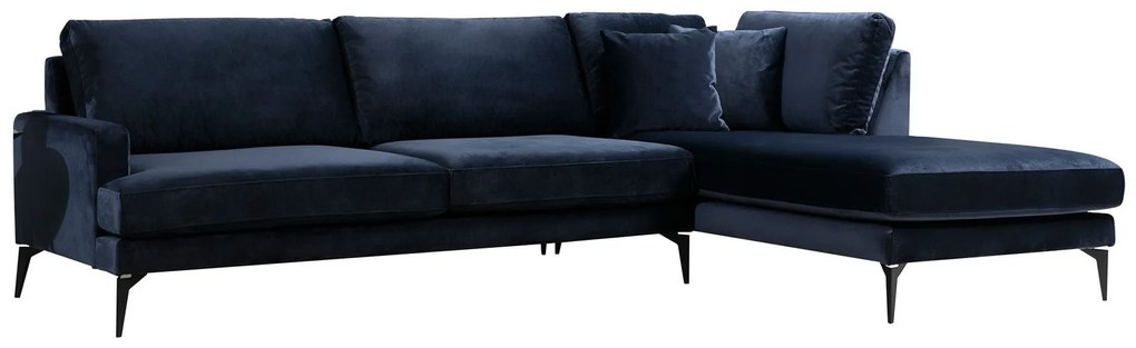 Sofá de Canto Papira - Azul Marinho - 283 x 180 x 90 cm