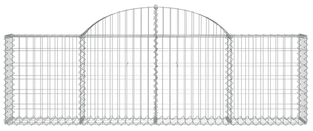 Cesto gabião arqueado 200x30x60/80 cm ferro galvanizado