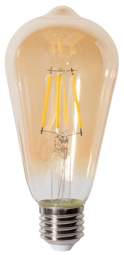 Conjunto de 5 E27 dimbare LED lamp ST64 goud 5W 450 lm 2700K