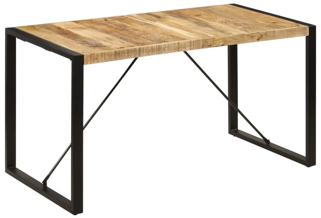Mesa de jantar 140x70x75 cm madeira de mangueira maciça