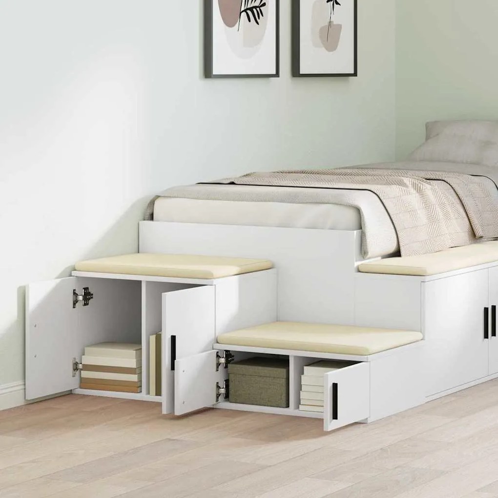 Armário de Armazenamento vidaXL Branco 108x41x40 cm em Madeira de Enge